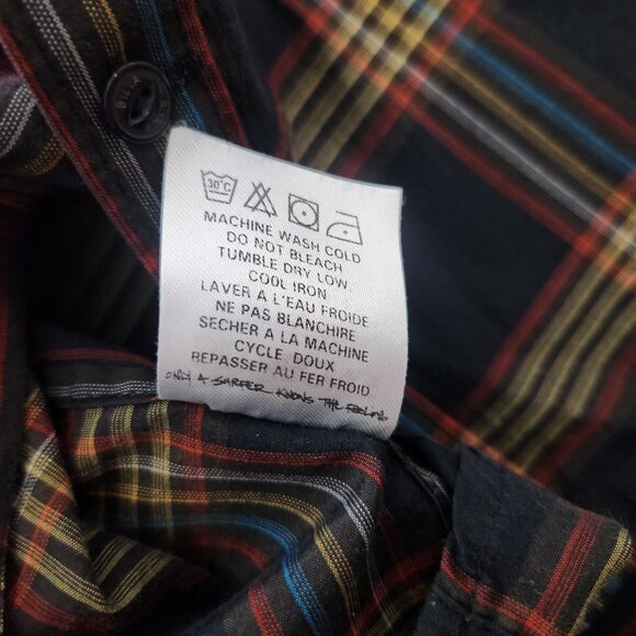 Billabong Flannel Shirt Men M Multicolor Plaid Design Works Long Sleeve Button - Picture 7 of 8